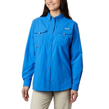 Columbia Overhemd Dames, PFG Bahama Long Sleeve Blauw, 47GXEWKIR